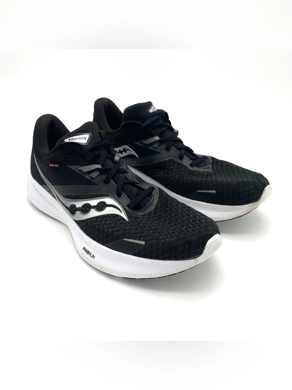 Saucony Ride 16 Shoes Mens Size 12 Black White Running Sneakers S20830-05